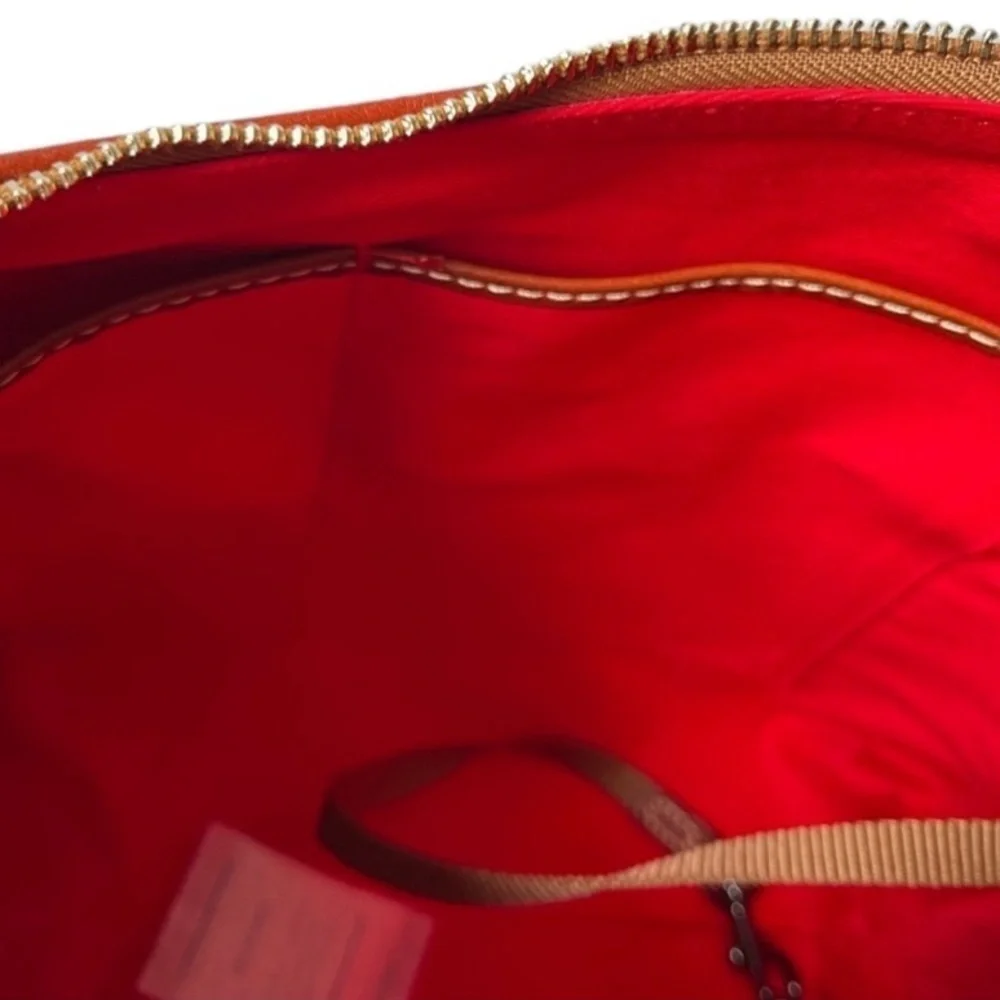 Dooney & Bourke Pebble Grain Leather Hobo Shoulder Bag Beige Brown NWT